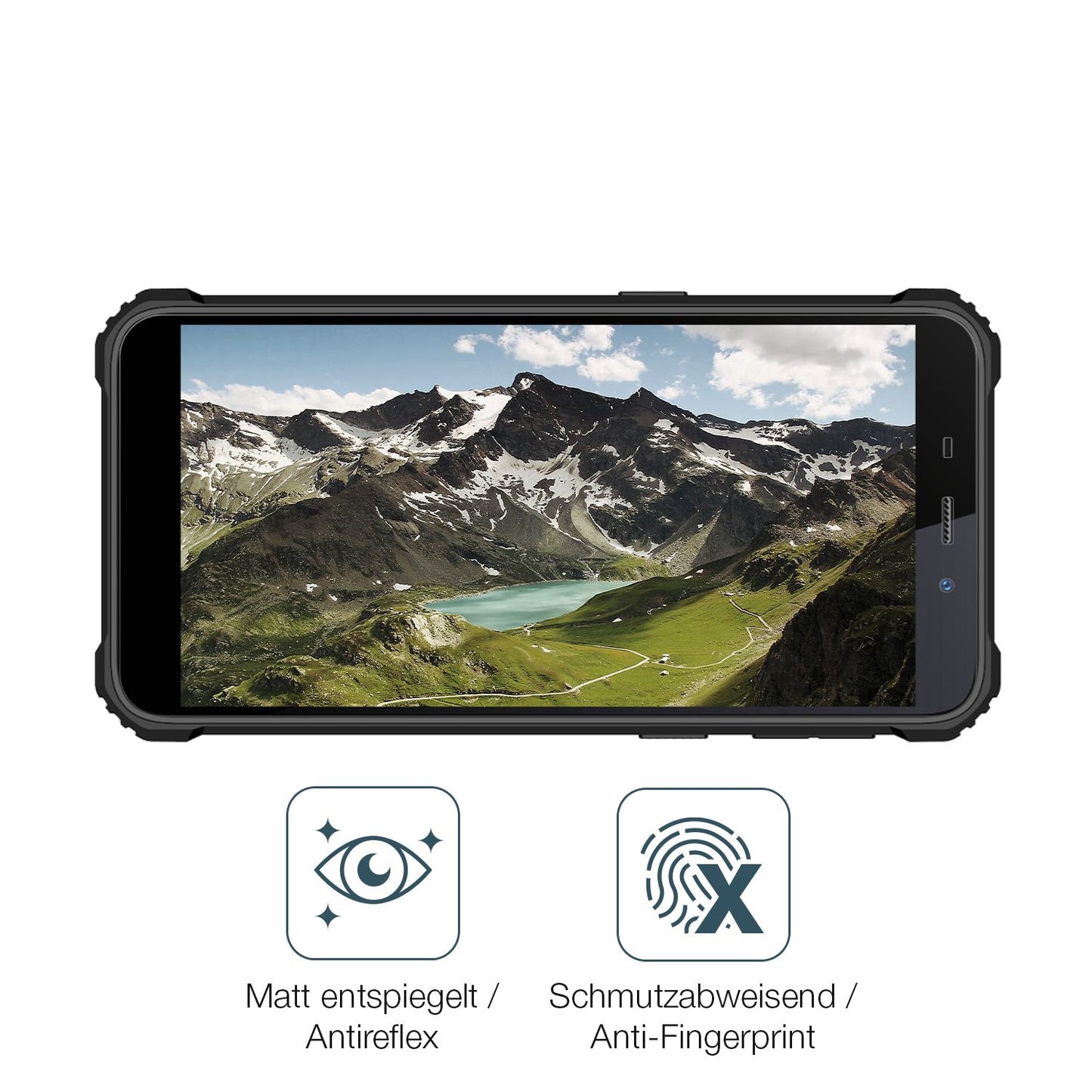 2x 9H Schutzfolie matt für Oukitel V2 Panzerfolie (5)