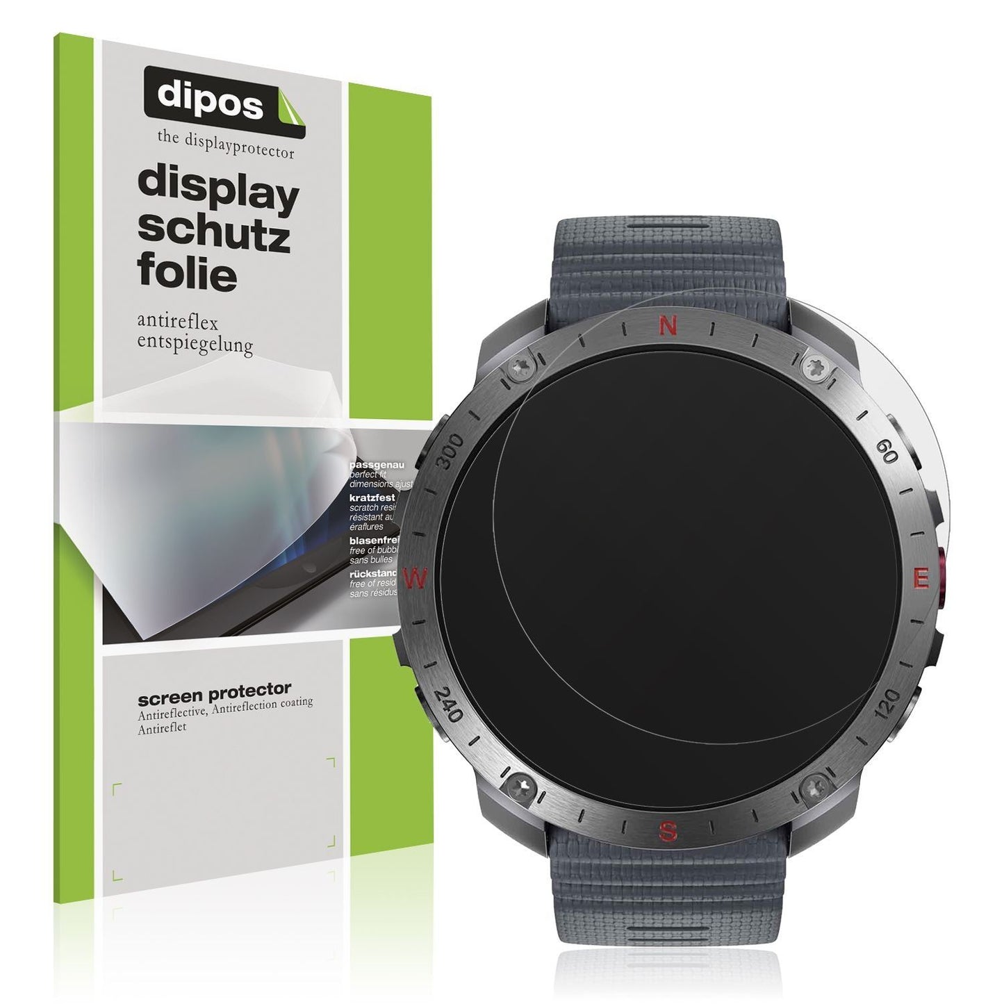 6x Schutzfolie matt für Polar Grit X2 Display-Schu (1)