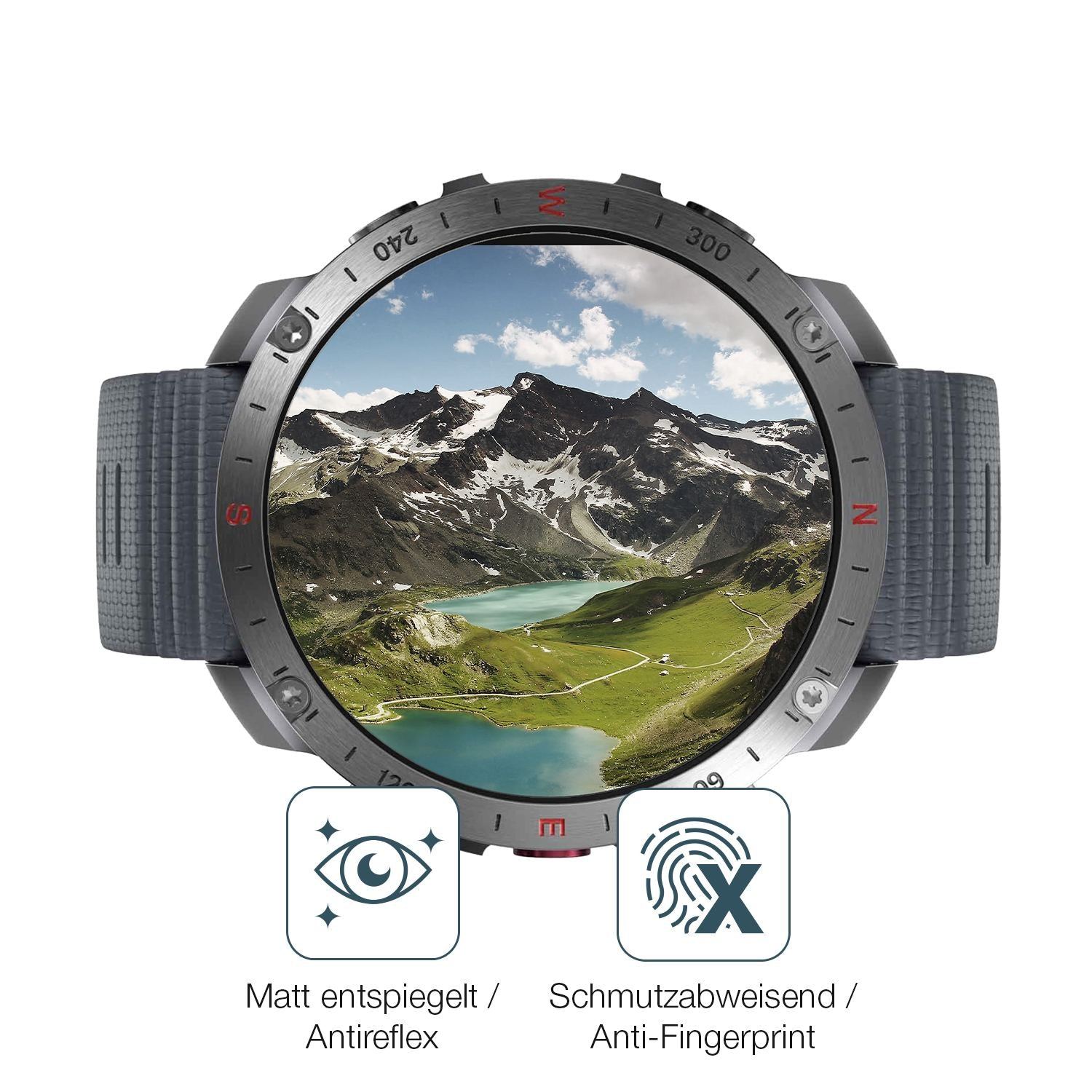 6x Schutzfolie matt für Polar Grit X2 Display-Schu (4)