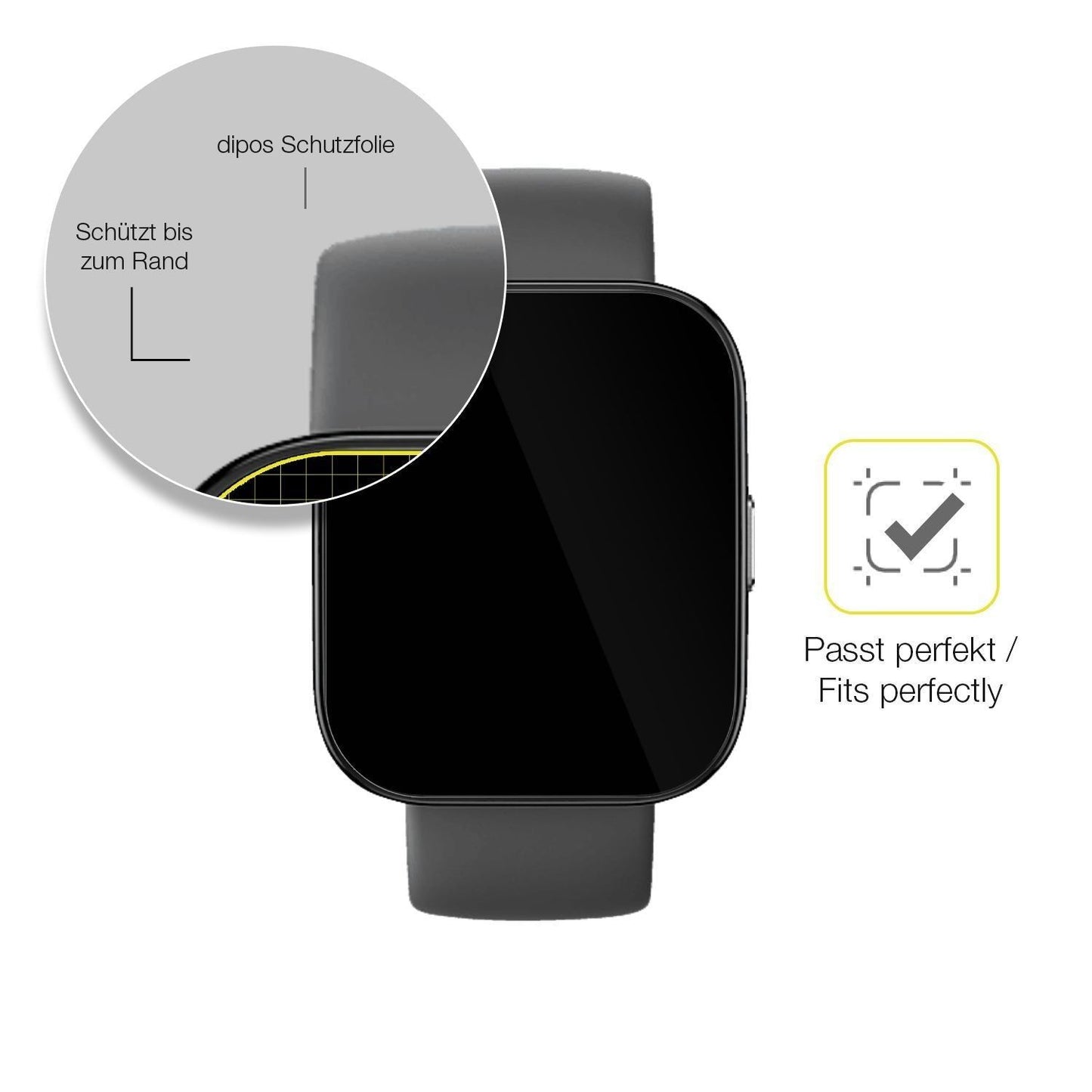 2x 3D Full Cover Schutzfolie für Amazfit Bip 5 46m (6)