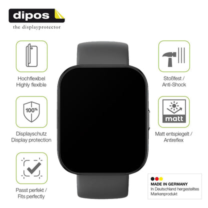 2x Full Cover Schutzfolie matt für Amazfit Bip 5 4 (7)