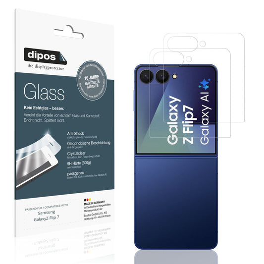 2x 9H Schutzfolie für Samsung Galaxy Z Flip7 Ausse (2)