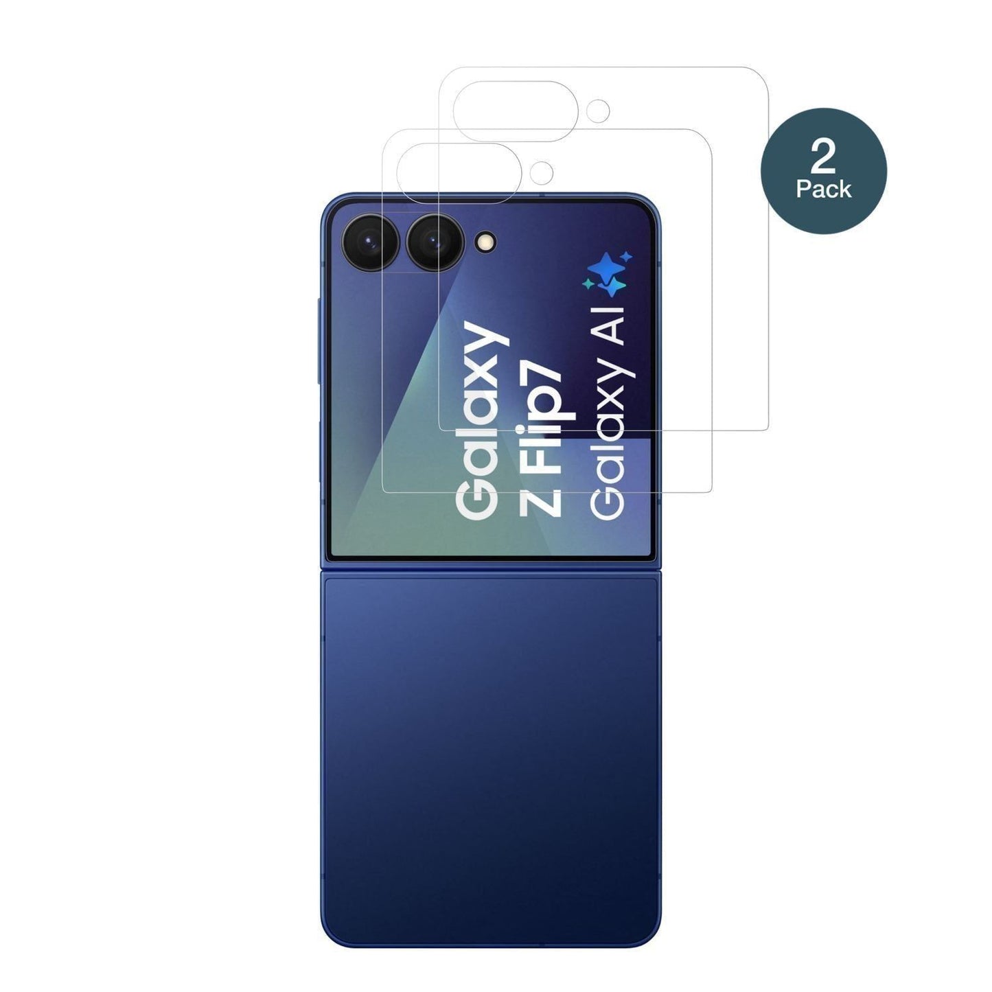 2x 9H Schutzfolie für Samsung Galaxy Z Flip7 Ausse (4)