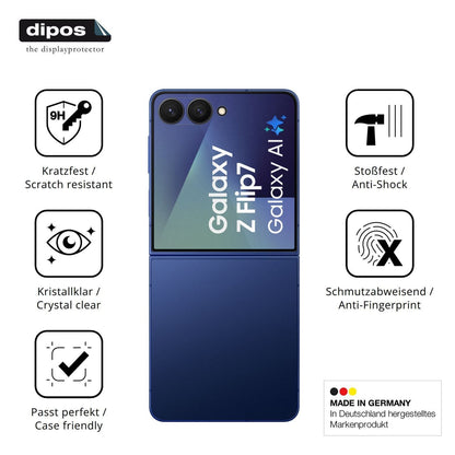 2x 9H Schutzfolie für Samsung Galaxy Z Flip7 Ausse (9)