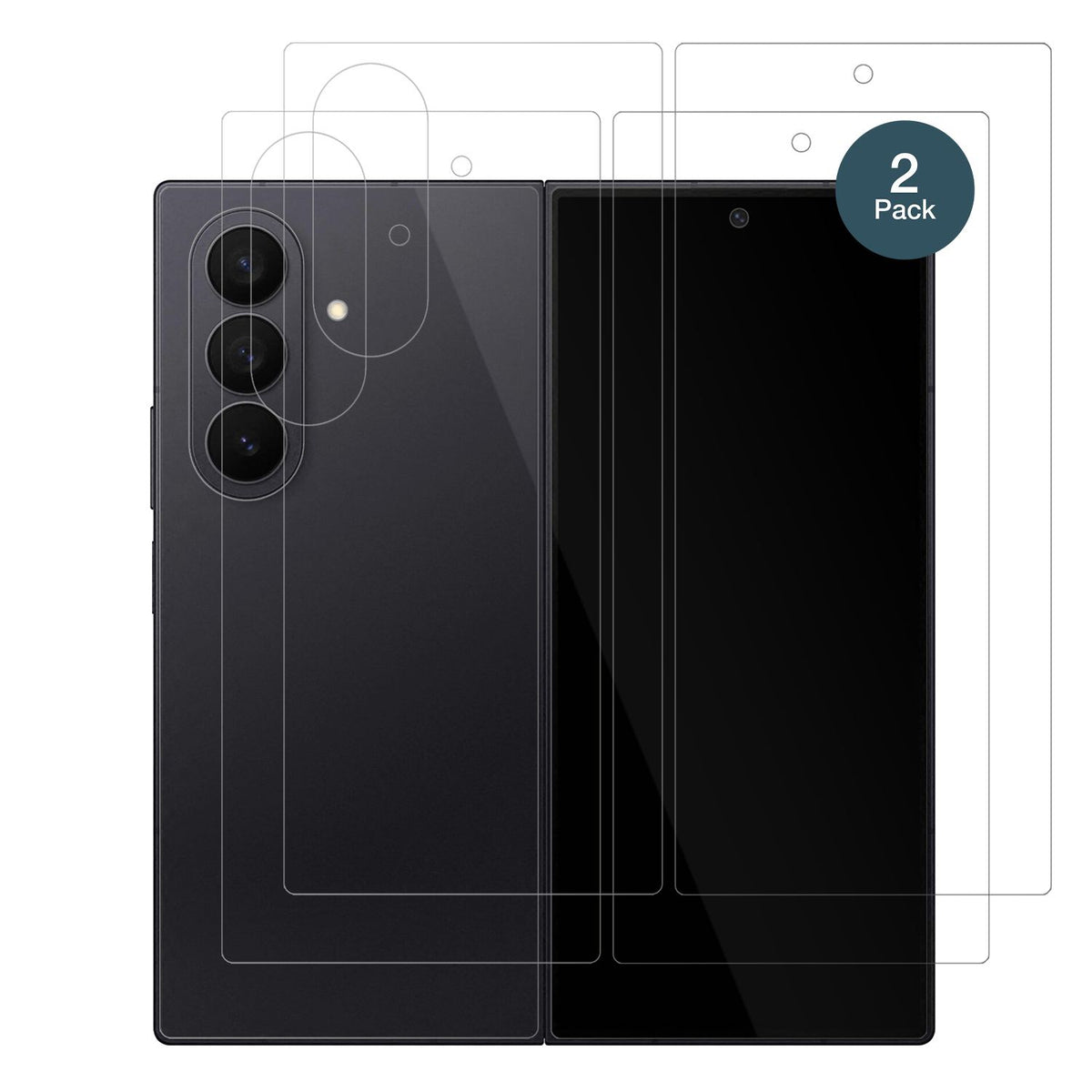 2x 9H Schutzfolie für Samsung Galaxy Z Fold7 Ausse (2)