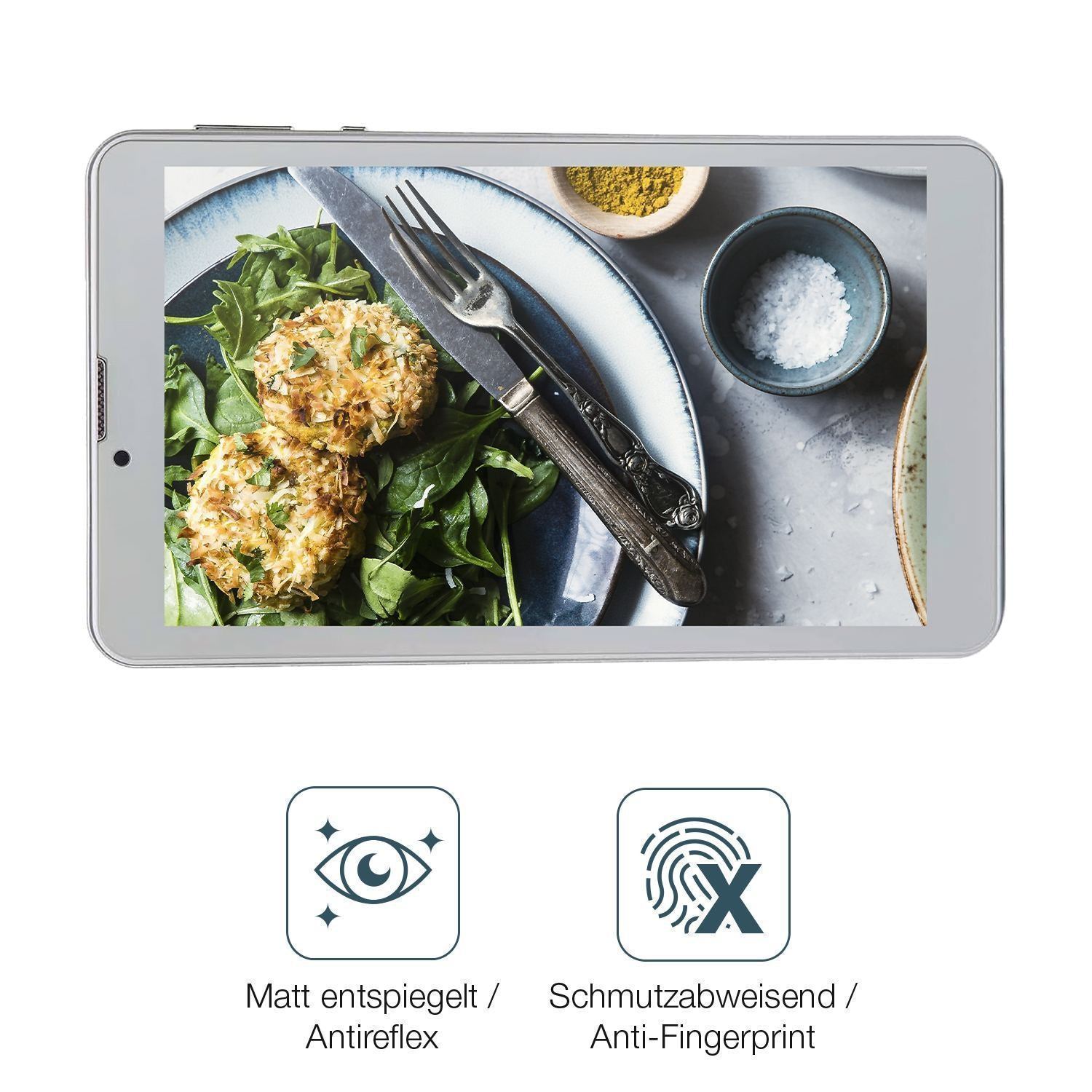 2x Schutzfolie matt für Garsent 7 Zoll Tablet Disp (4)