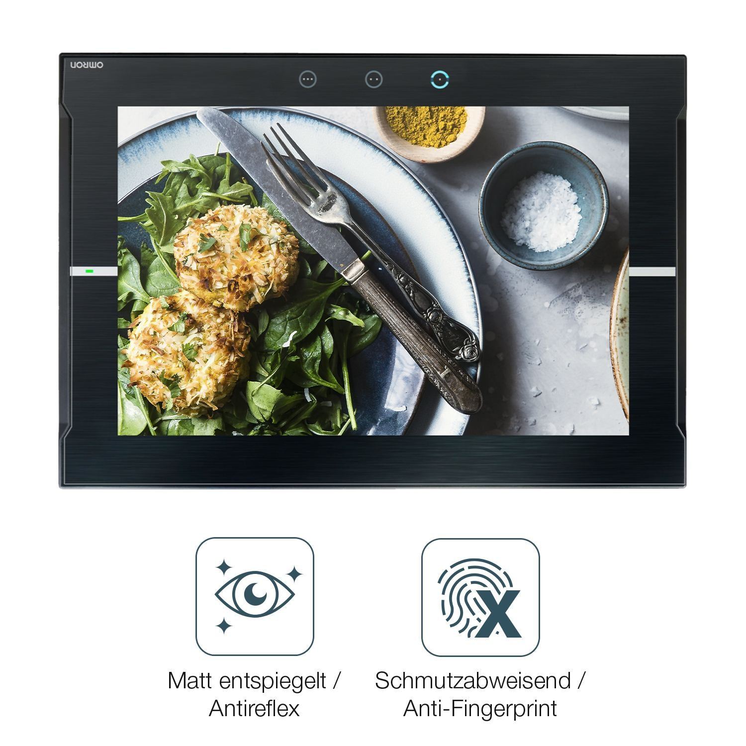 2x Schutzfolie matt für Omron Na5-15W101B-V1 Displ (4)