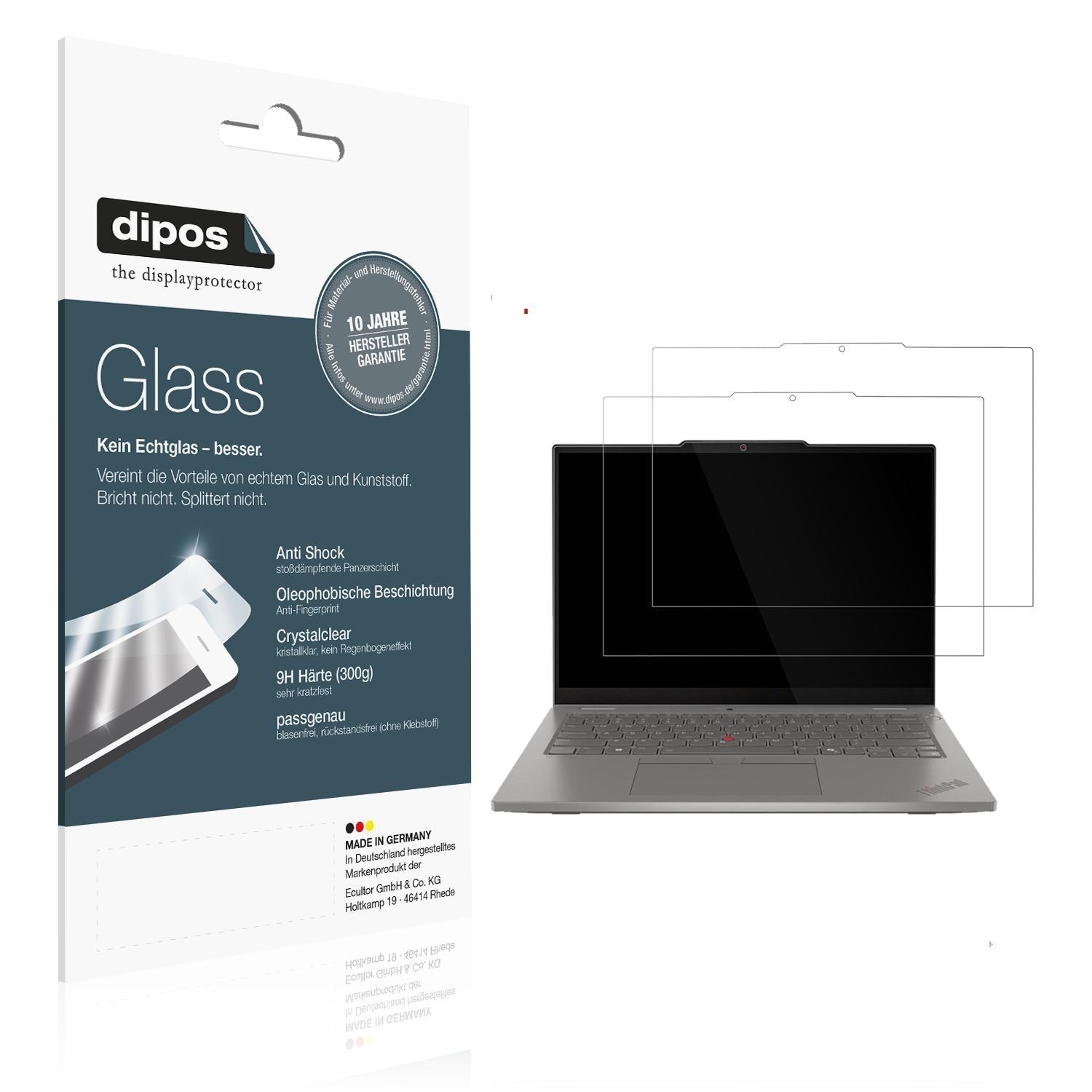 2x 9H Schutzfolie für Lenovo ThinkPad L13 Gen 6 Pa (1)
