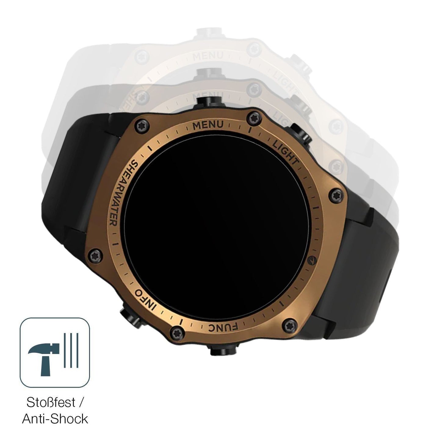 2x 9H Schutzfolie matt für Shearwater Teric dive P (4)