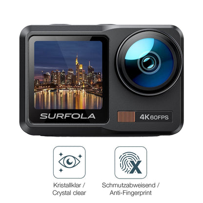2x 9H Schutzfolie für Surfola SF630 Action Cam Pan (5)
