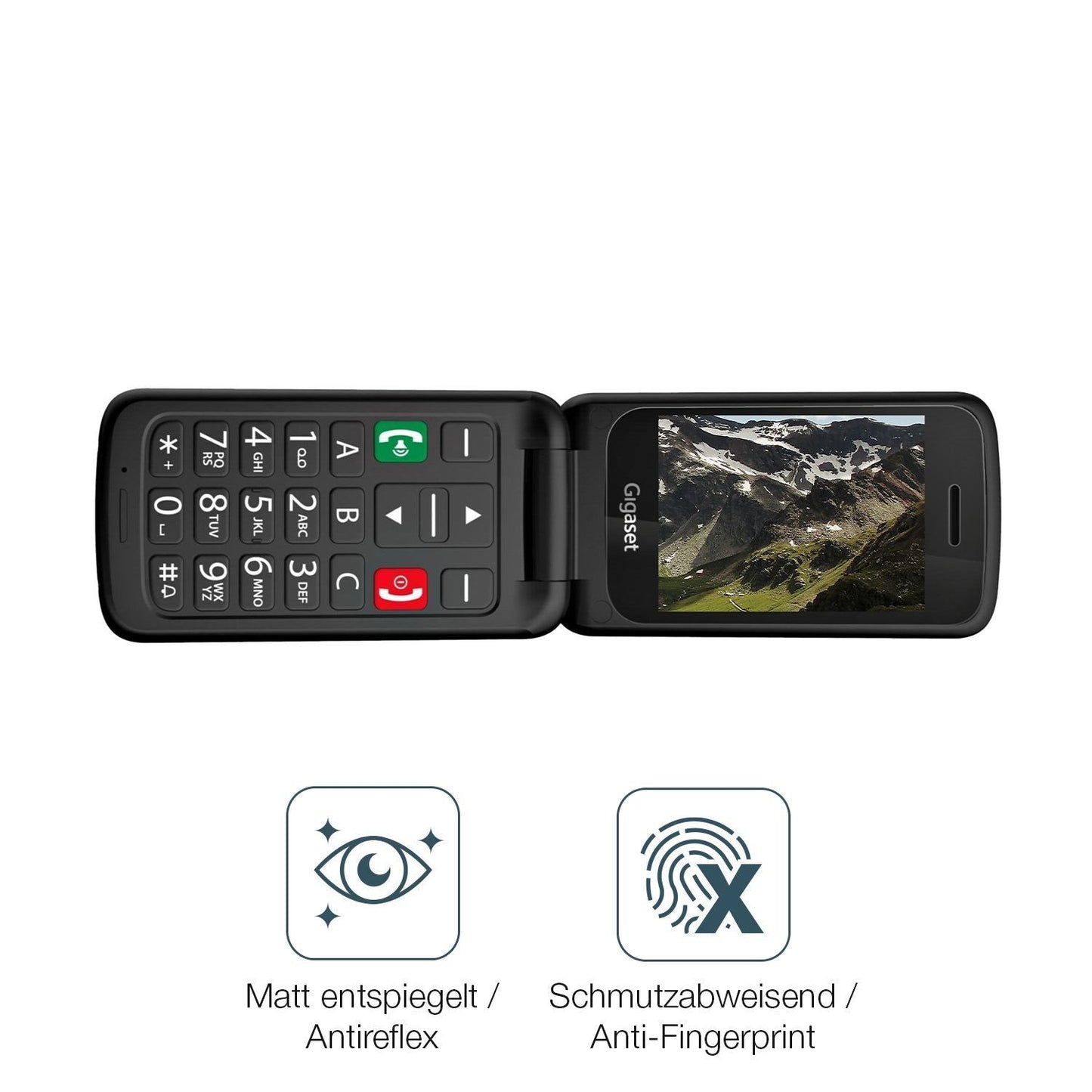 2x 9H Schutzfolie matt für Gigaset GL595 Panzerfol (5)