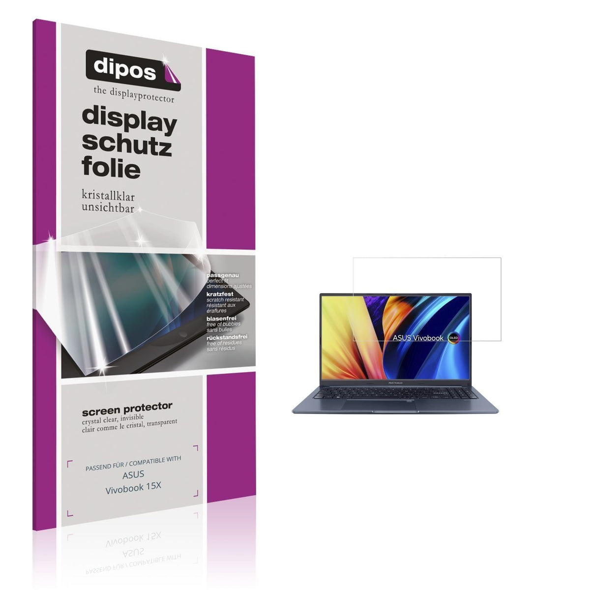 2x Schutzfolie klar für ASUS Vivobook 15X Display- (1)