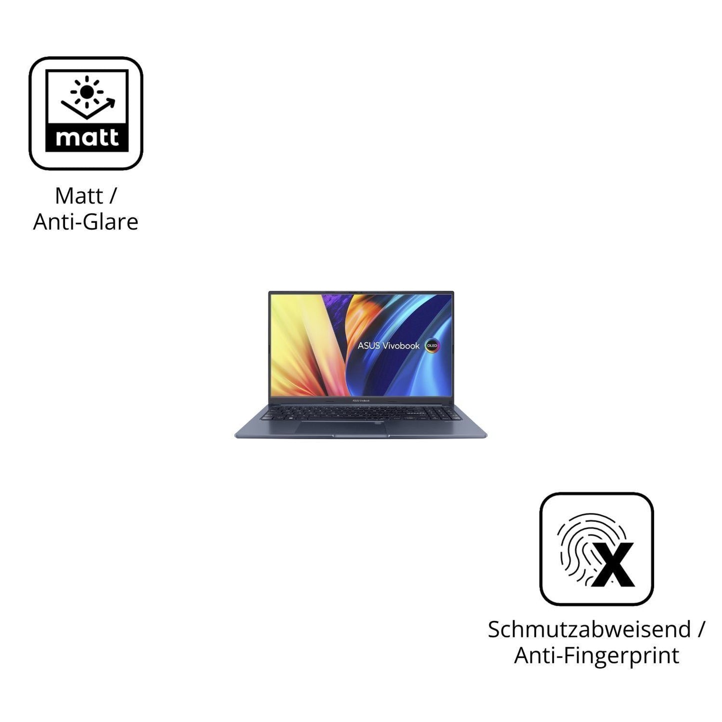 2x Schutzfolie matt für ASUS Vivobook 15X Display- (5)