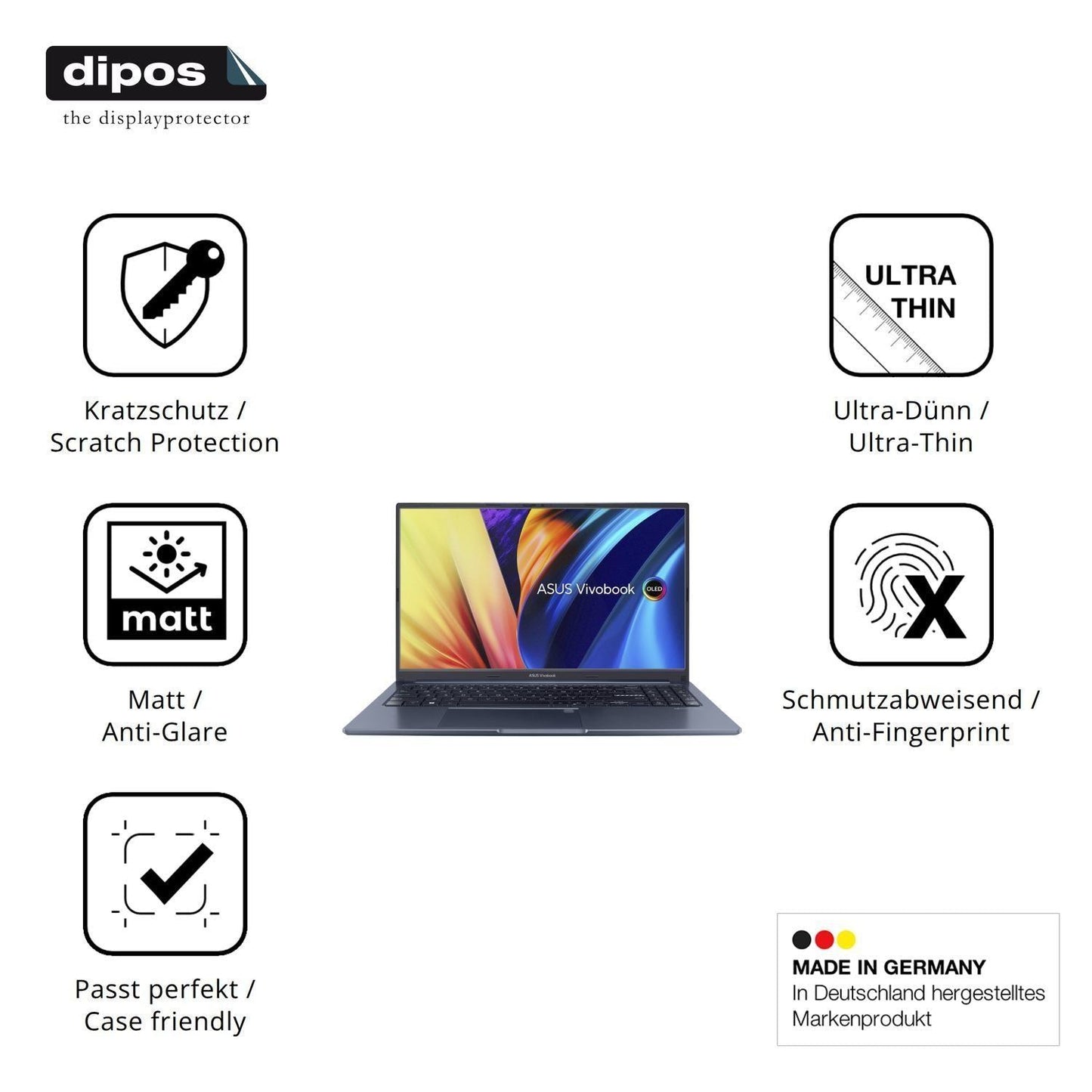 2x Schutzfolie matt für ASUS Vivobook 15X Display- (7)