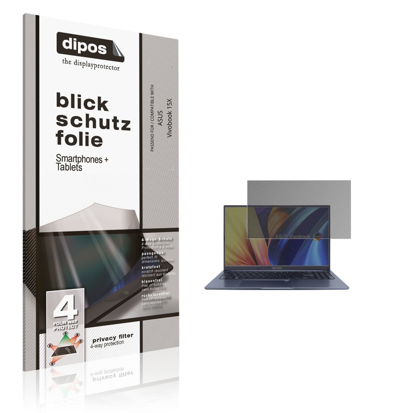Blickschutzfolie für ASUS Vivobook 15X matt Schutz (1)