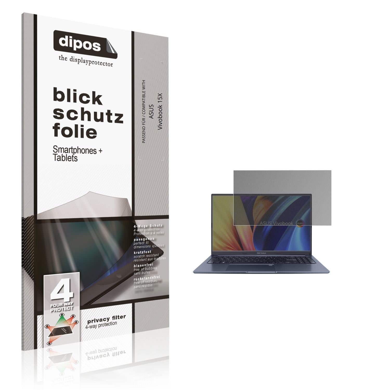 Blickschutzfolie für ASUS Vivobook 15X matt Schutz (1)