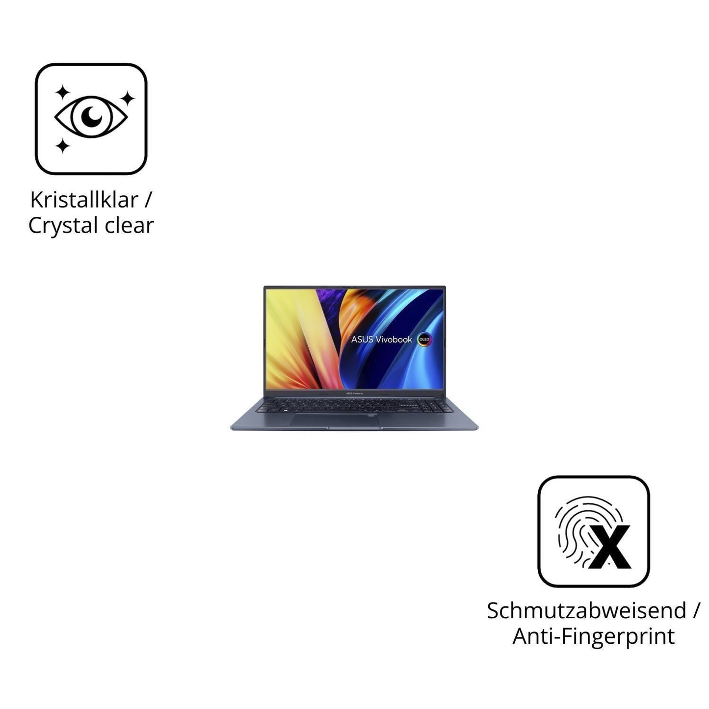 2x 9H Schutzfolie für ASUS Vivobook 15X Panzerfoli (5)