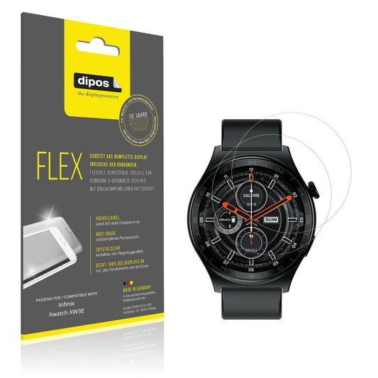 2x 3D Full Cover Schutzfolie für Infinix Xwatch XW (1)