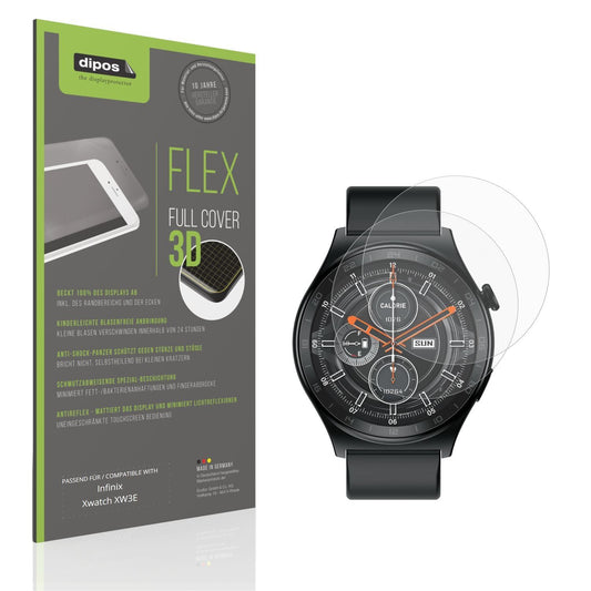 2x Full Cover Schutzfolie matt für Infinix Xwatch  (1)