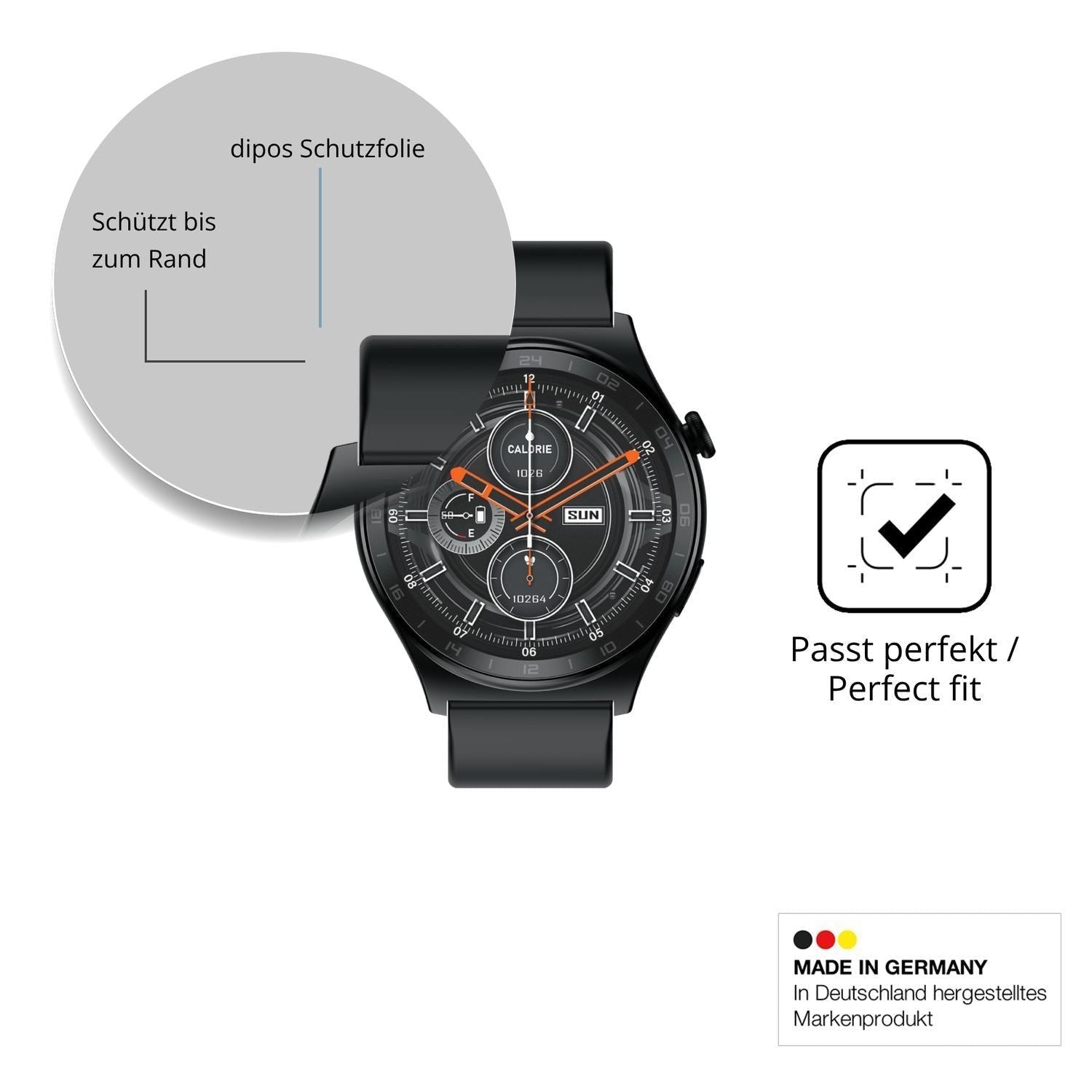 2x Full Cover Schutzfolie matt für Infinix Xwatch  (6)