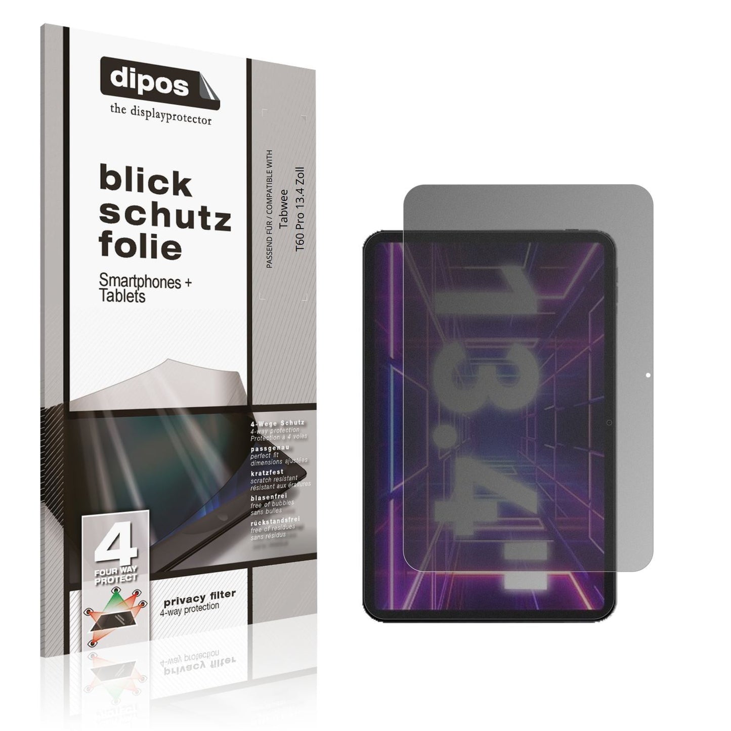 Blickschutzfolie für Tabwee T60 Pro 13.4 Zoll matt (1)