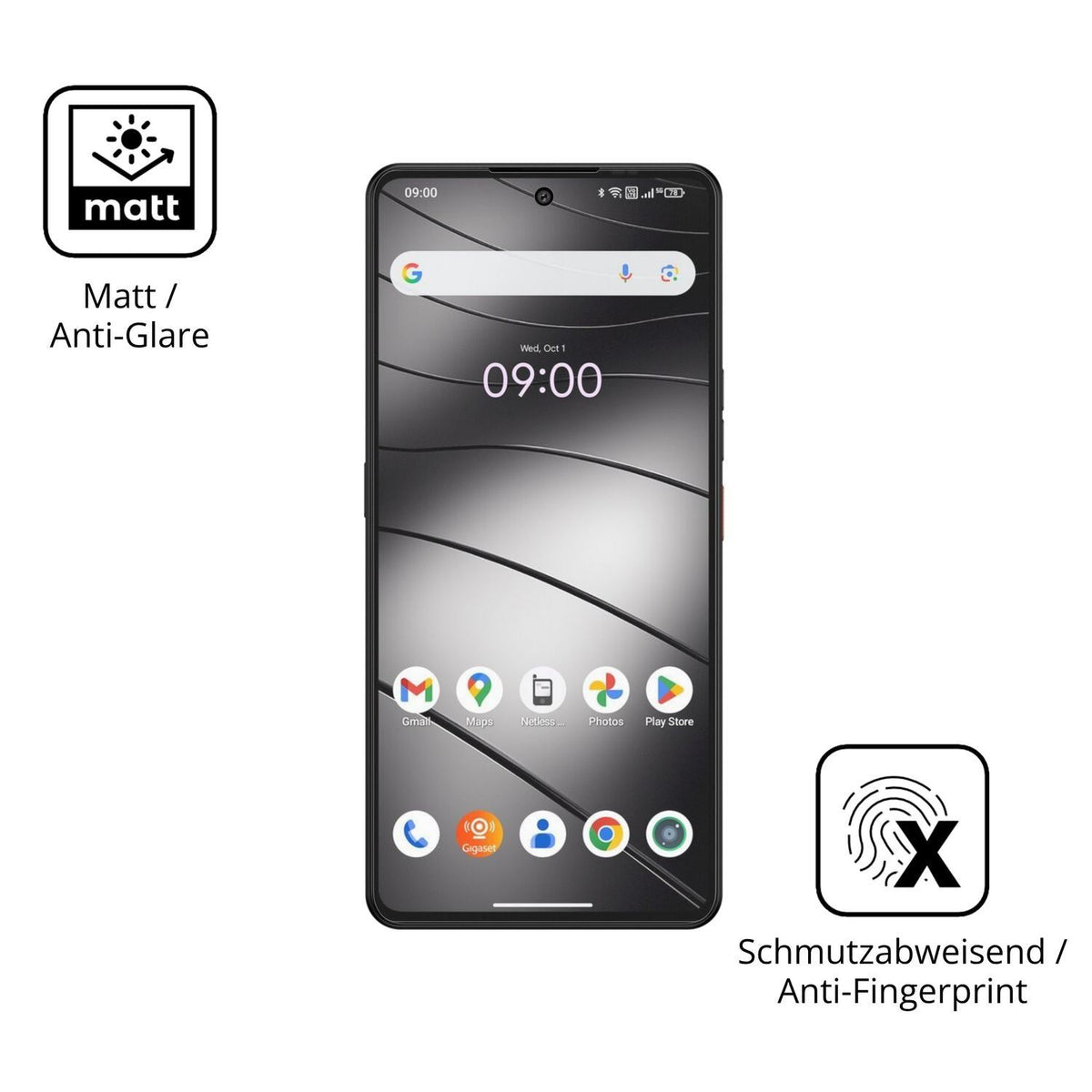 4x Schutzfolie matt für Gigaset GS6 Pro Display-Sc (5)