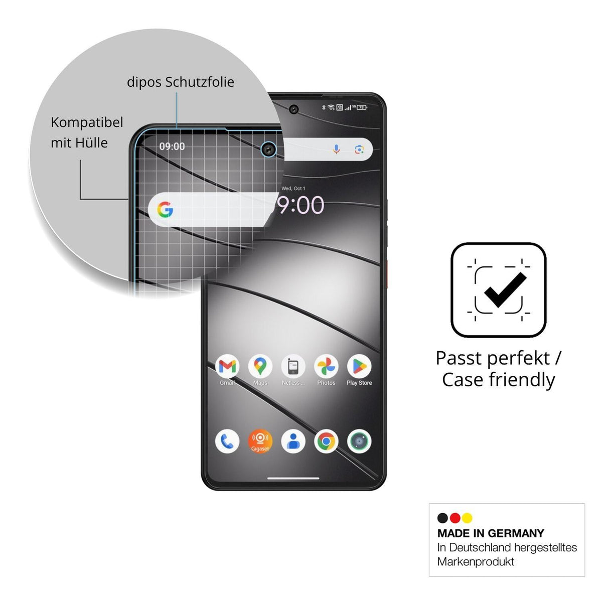 4x Schutzfolie matt für Gigaset GS6 Pro Display-Sc (6)