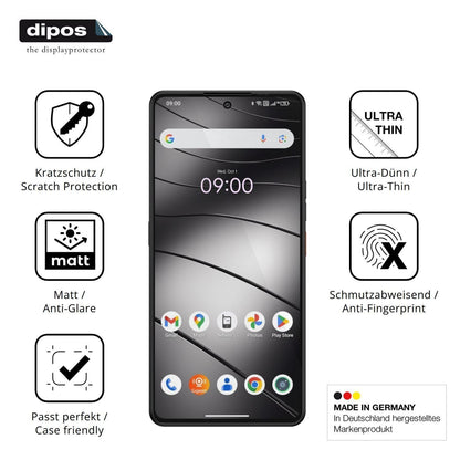 4x Schutzfolie matt für Gigaset GS6 Pro Display-Sc (7)