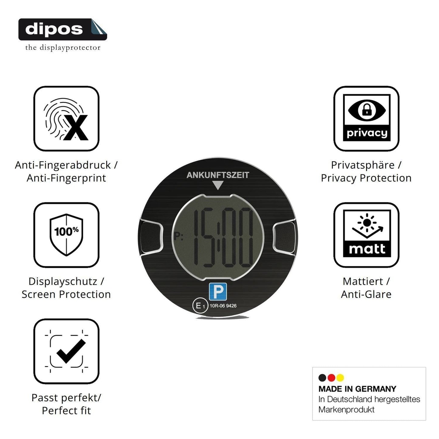 Blickschutzfolie für OOONO P-Disc NO1 matt Schutzf (5)