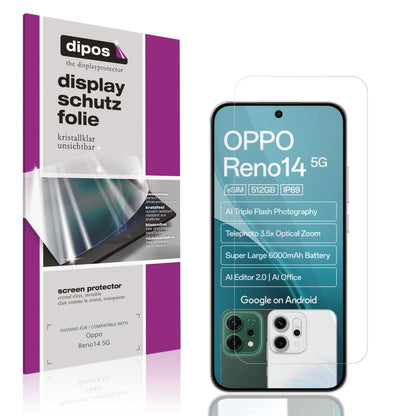 4x Schutzfolie klar für Oppo Reno14 5G Display-Sch (1)