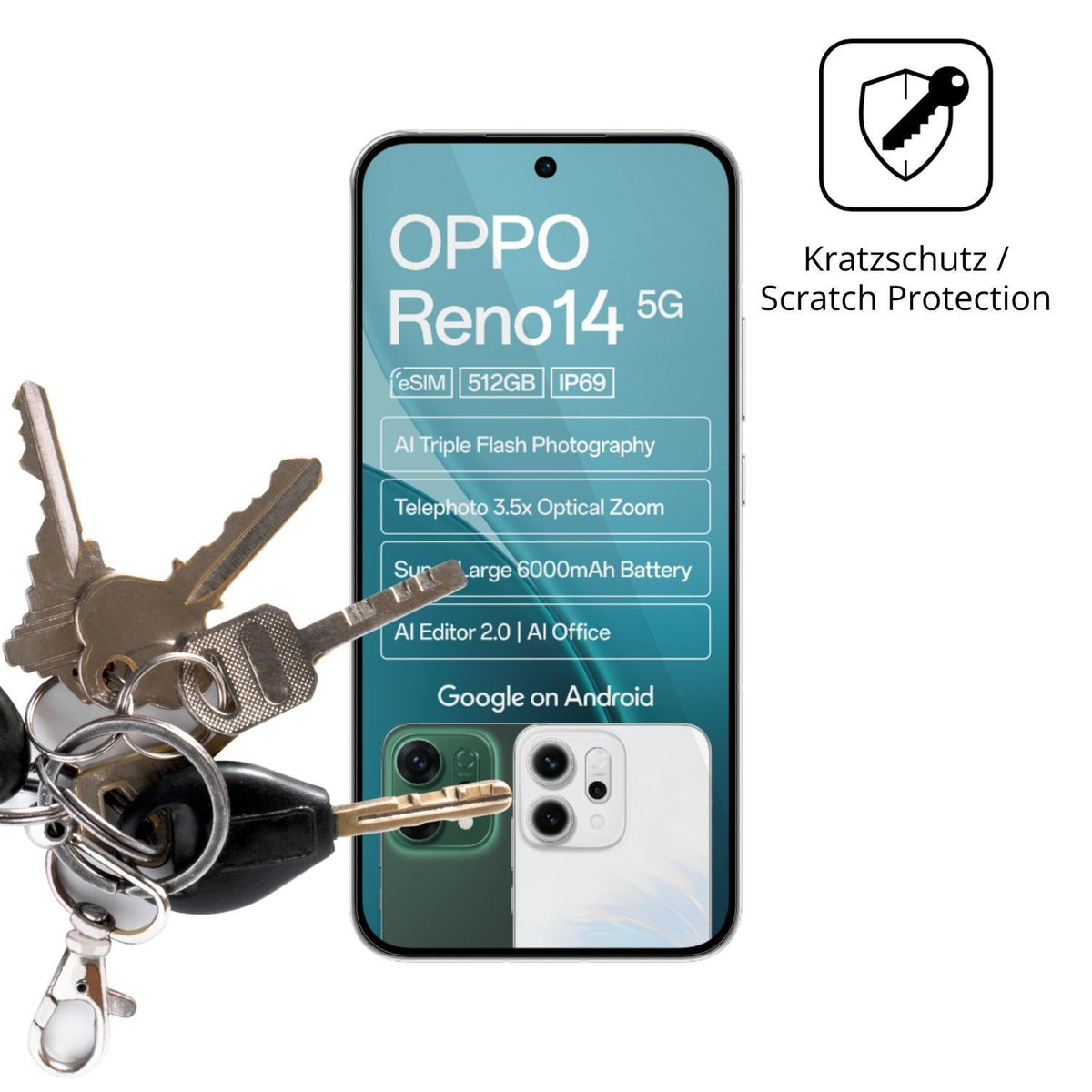 4x Schutzfolie klar für Oppo Reno14 5G Display-Sch (4)