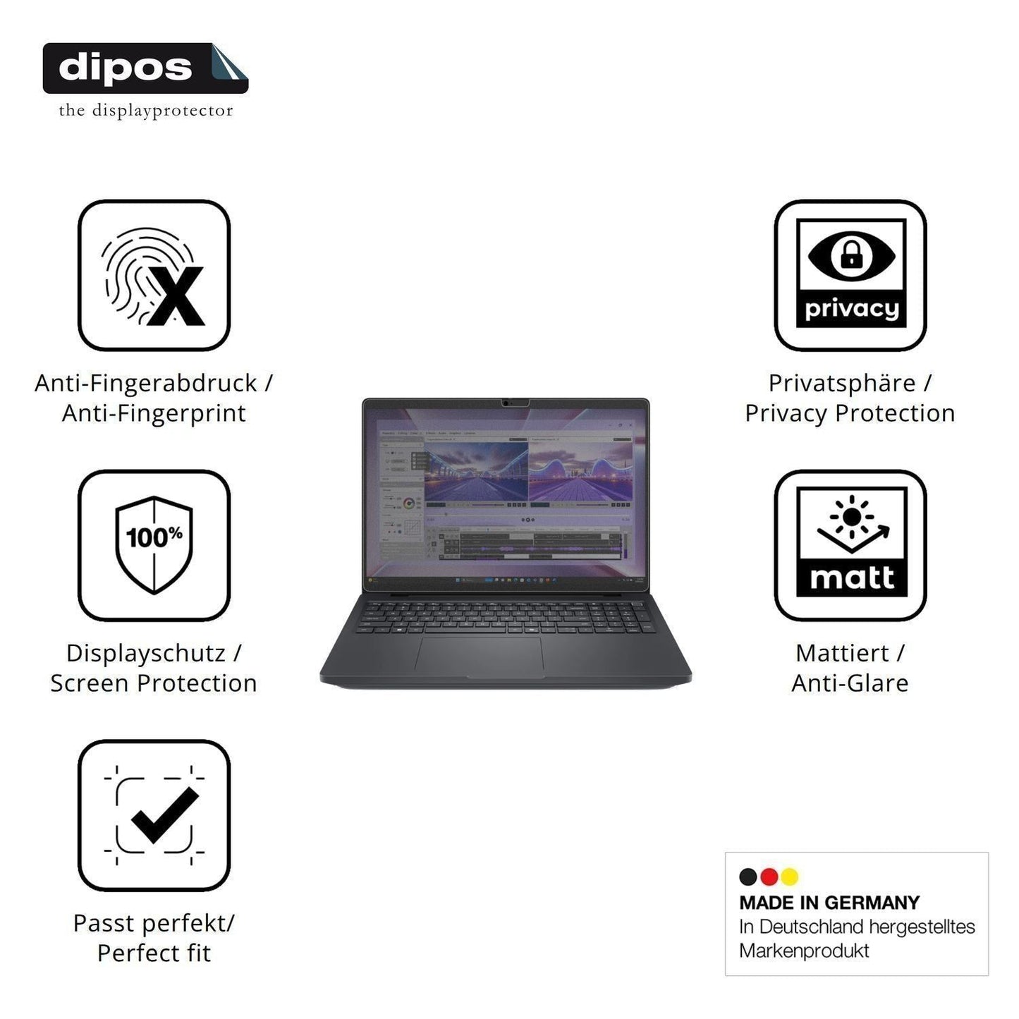 Blickschutzfolie für Dell Pro Max 16 MC16250 matt  (5)