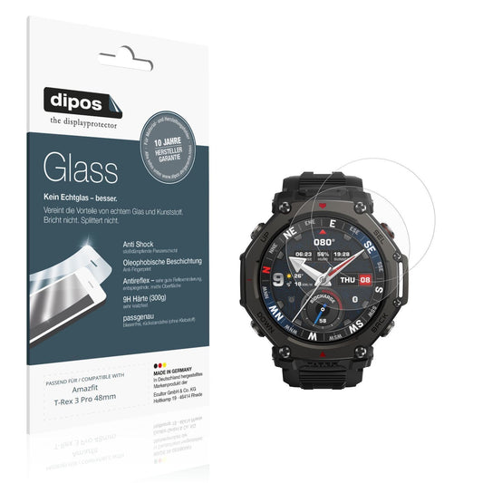 2x 9H Schutzfolie matt für Amazfit T-Rex 3 Pro 48m (1)