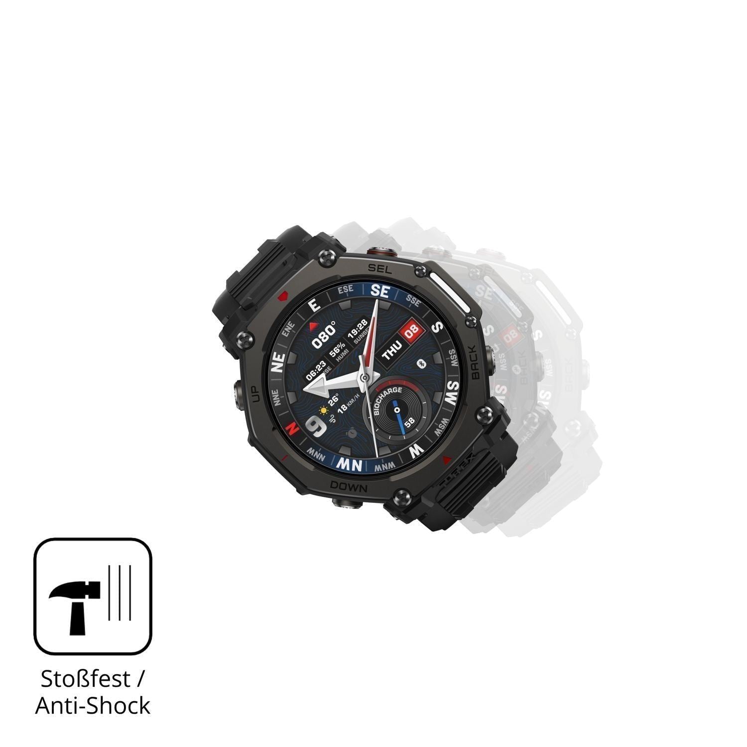 2x 9H Schutzfolie matt für Amazfit T-Rex 3 Pro 48m (4)