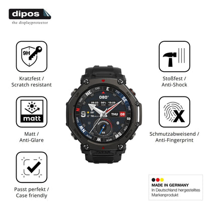 2x 9H Schutzfolie matt für Amazfit T-Rex 3 Pro 48m (7)