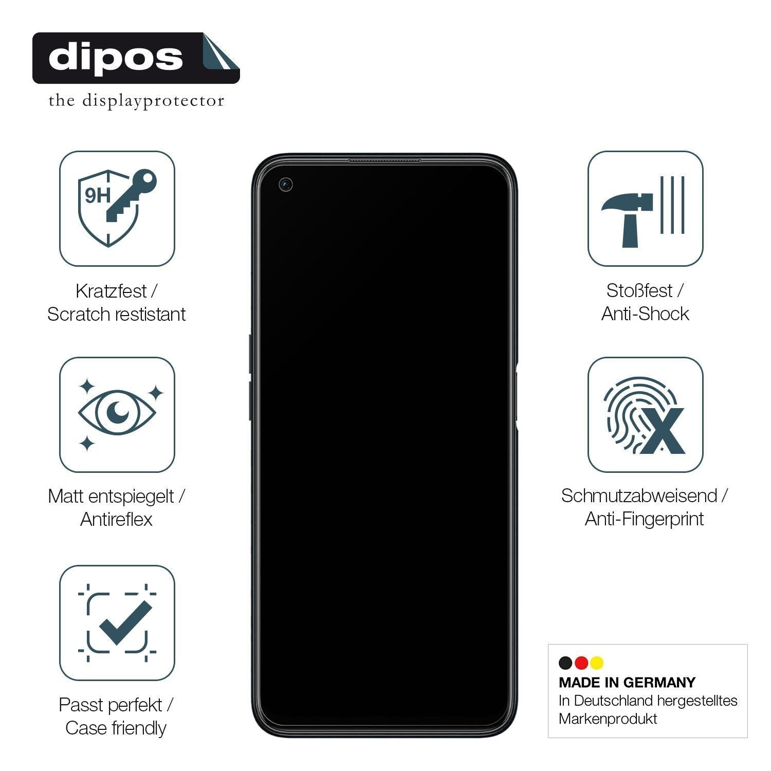 2x 9H Schutzfolie matt für OPPO A76 Panzerfolie (7)