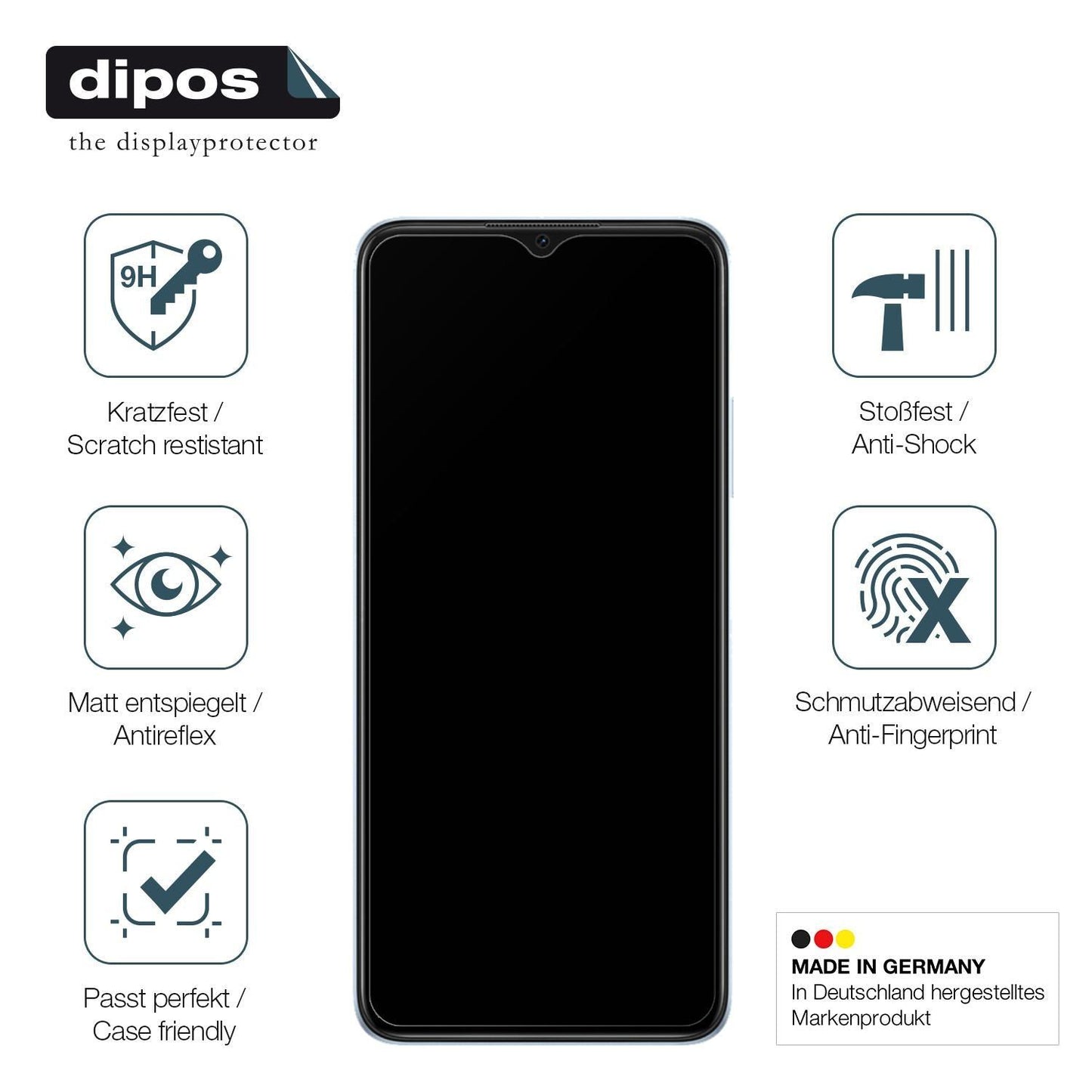 2x 9H Schutzfolie matt für OPPO A17 Panzerfolie (7)