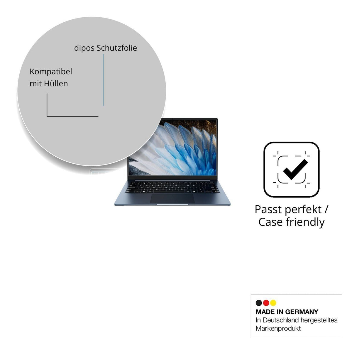 2x Schutzfolie klar für Chuwi CoreBook Air 14 Zoll (6)