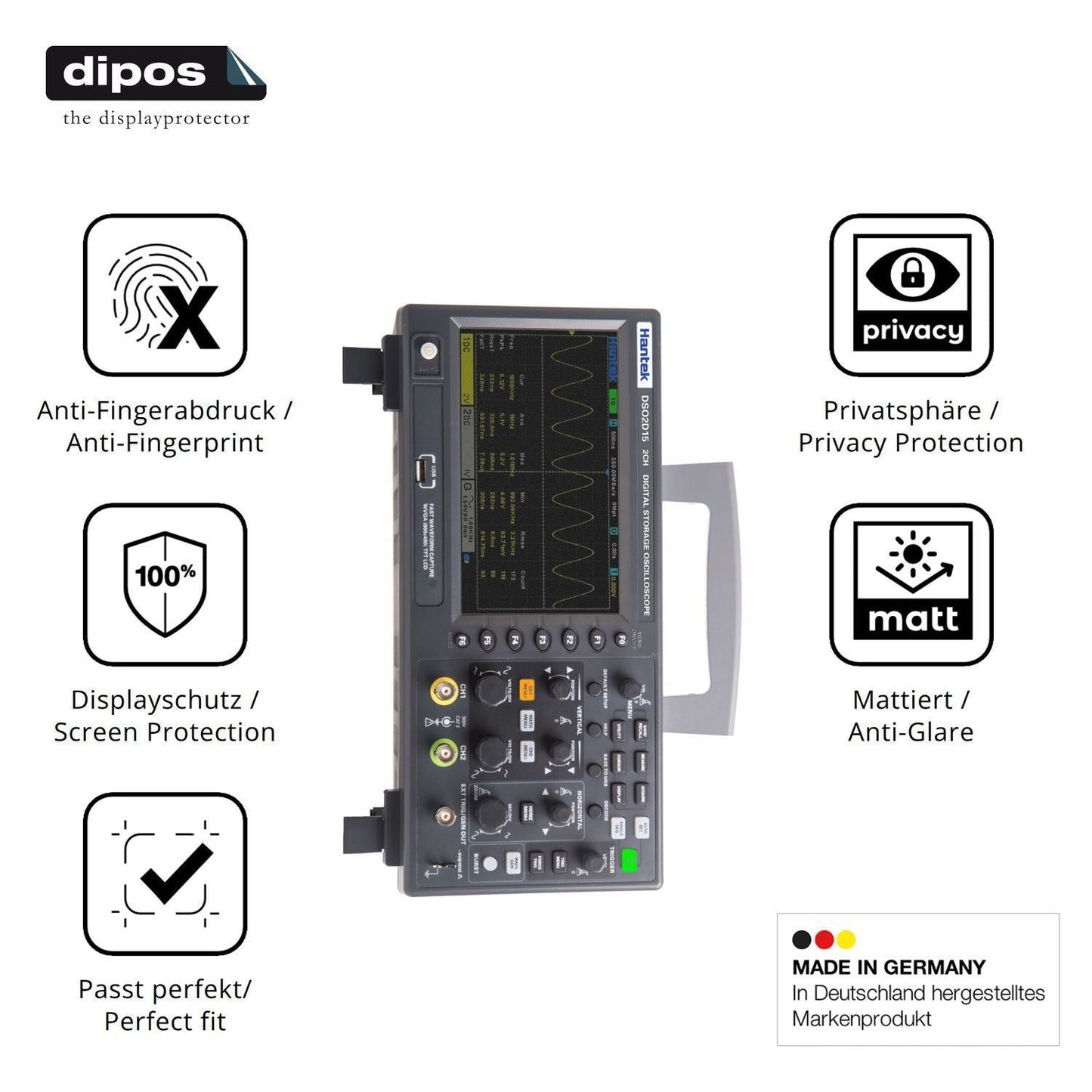 Blickschutzfolie für Hantek DSO2D15 Oscilloscope m (5)