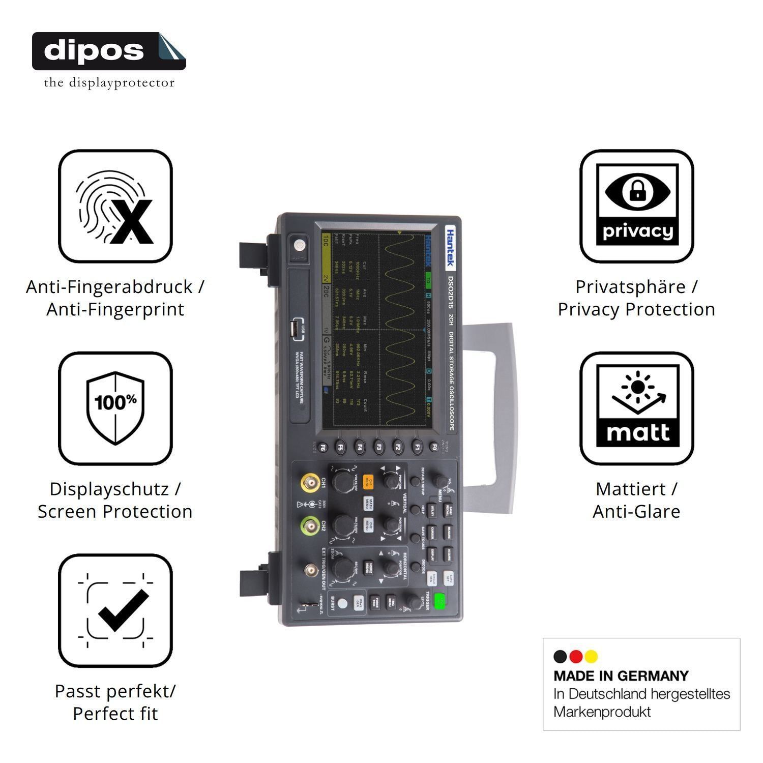 Blickschutzfolie für Hantek DSO2D15 Oscilloscope m (5)
