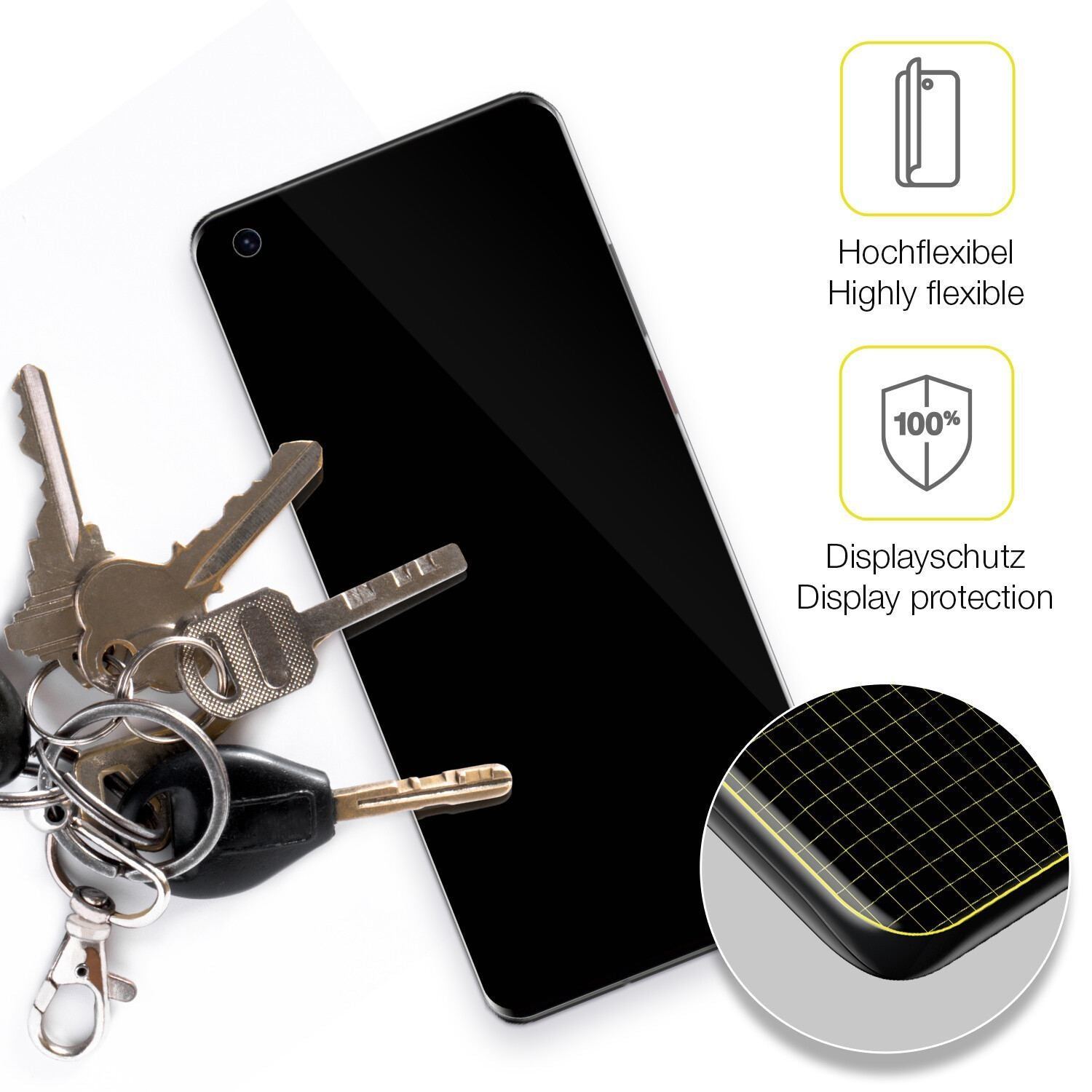 2x 3D Full Cover Schutzfolie für TD Tech M40 (3)