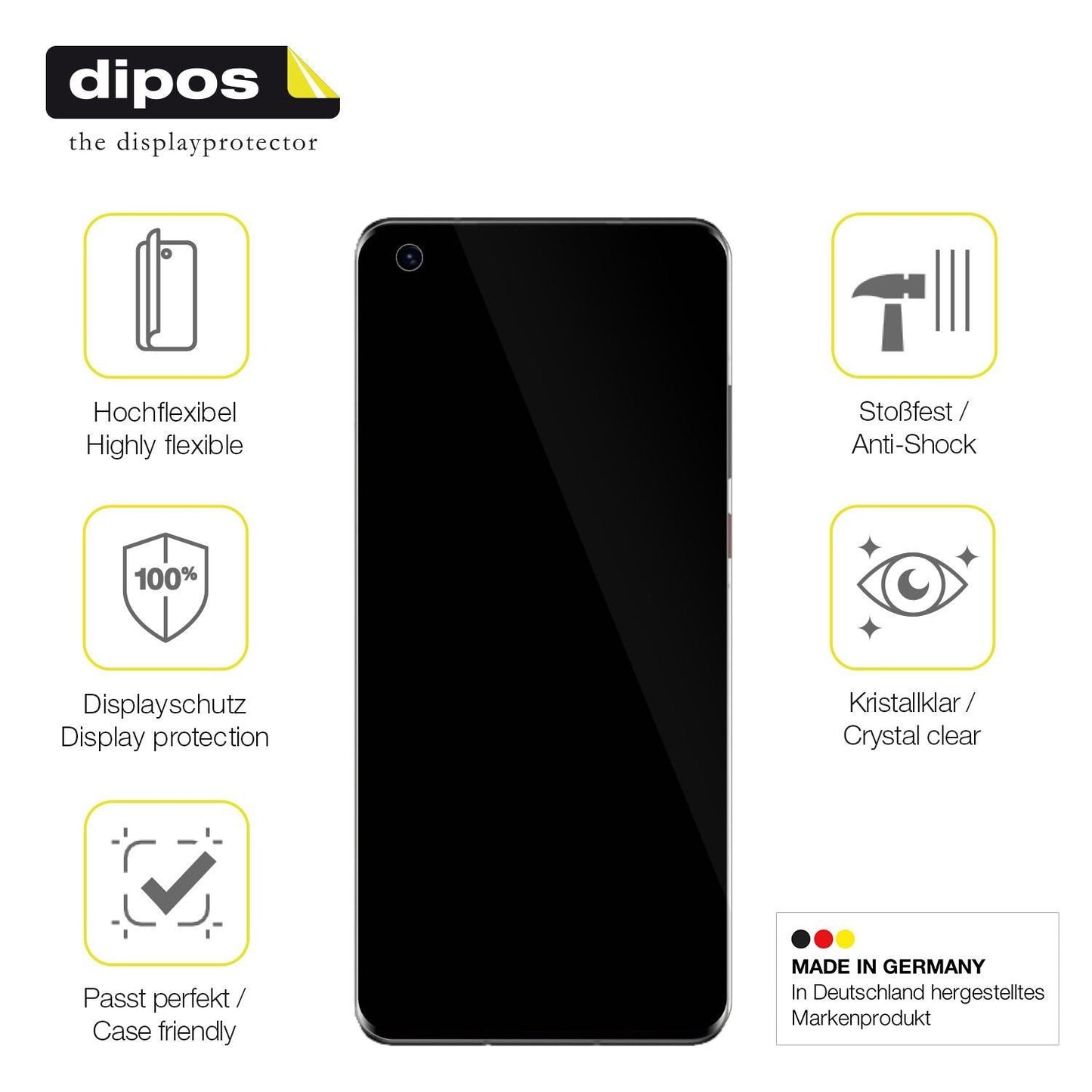 2x 3D Full Cover Schutzfolie für TD Tech M40 (7)