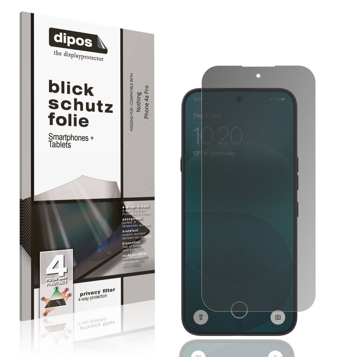 Blickschutzfolie für Nothing Phone 4a Pro matt Sch (1)