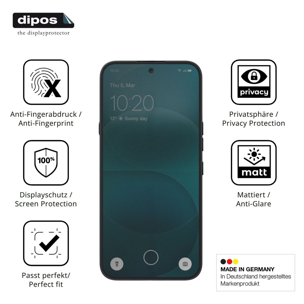Blickschutzfolie für Nothing Phone 4a Pro matt Sch (5)