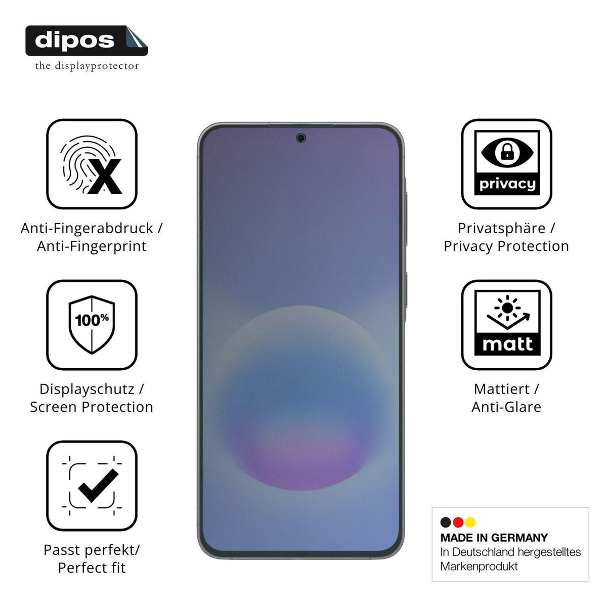 Blickschutzfolie für Samsung Galaxy A57 matt Schut (5)