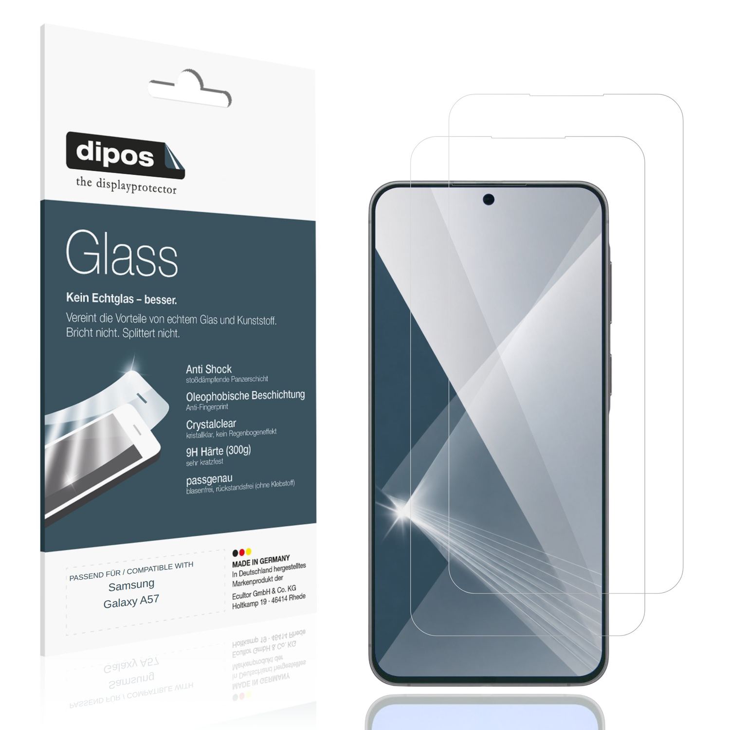 2x 9H Schutzfolie für Samsung Galaxy A57 Panzerfol (1)