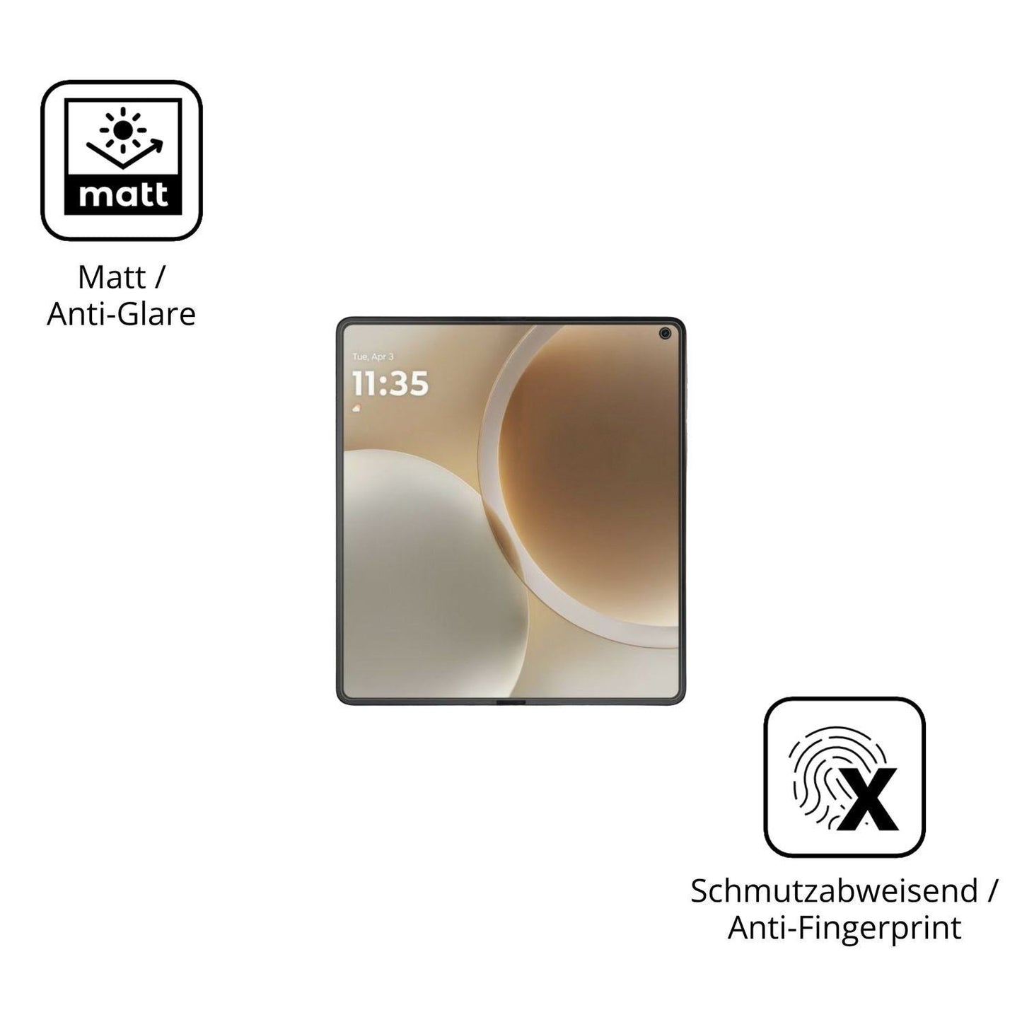 4x Schutzfolie matt für Motorola Razr Fold 2026 Au (5)