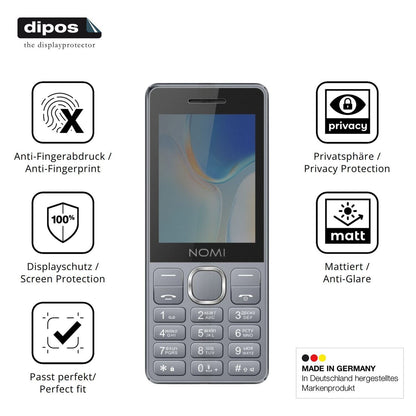 Blickschutzfolie für Nomi i2860 matt Schutzfolie P (5)