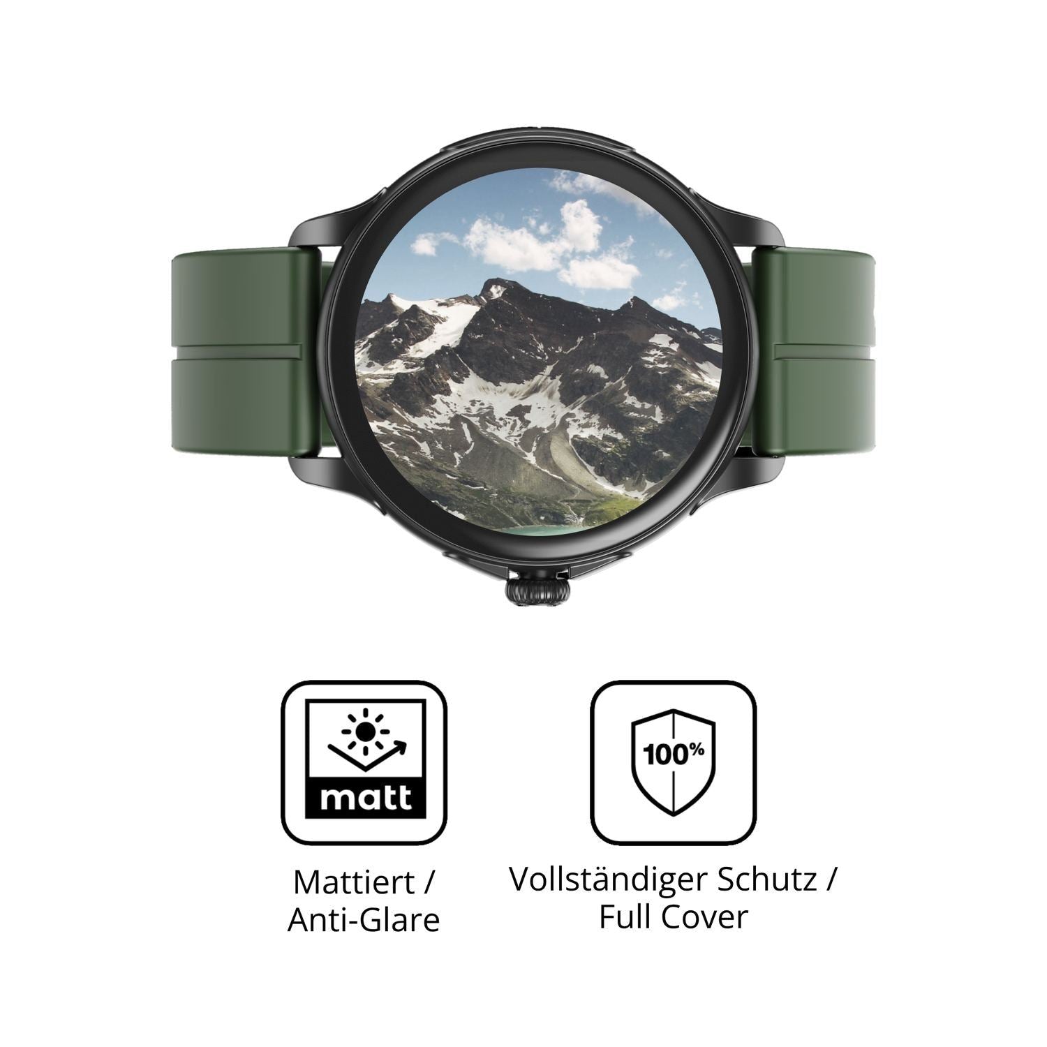 2x Full Cover Schutzfolie matt für HMD Watch X1 (5)