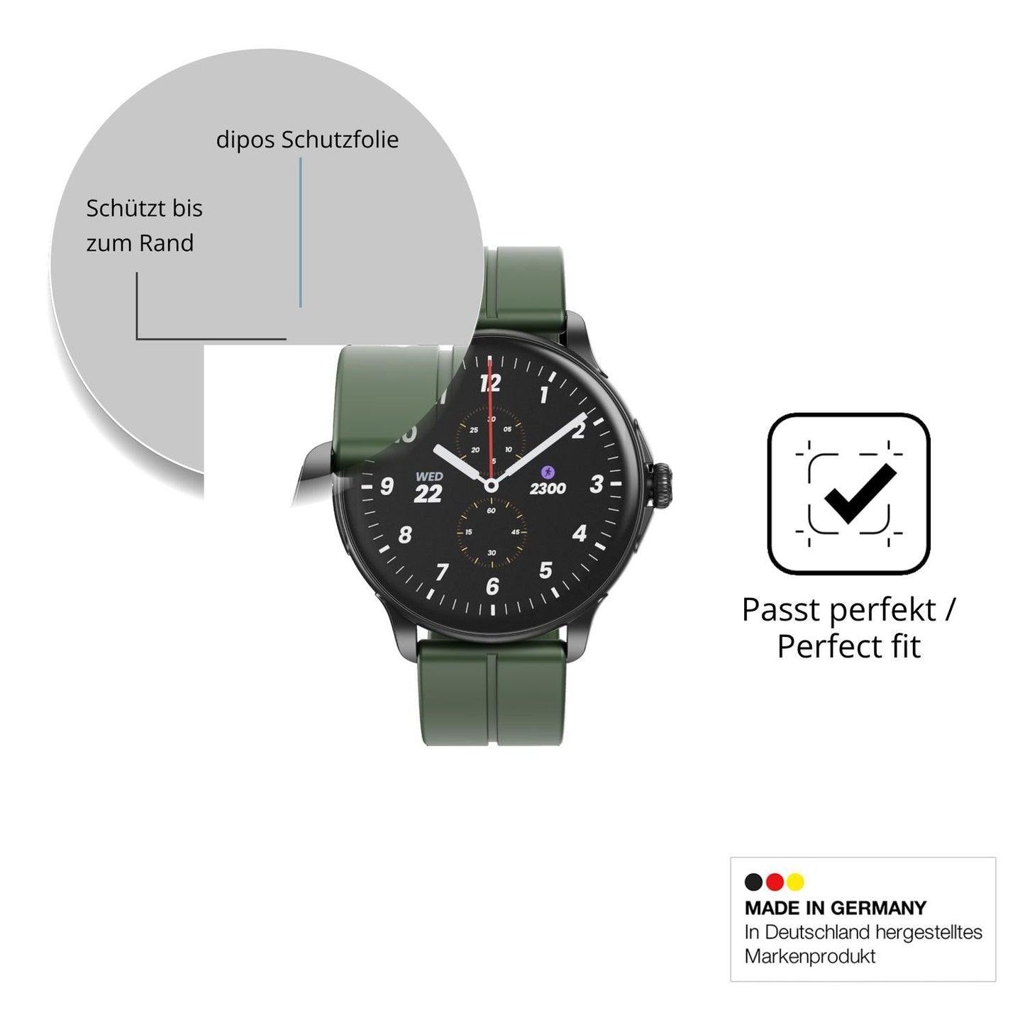 2x Full Cover Schutzfolie matt für HMD Watch X1 (6)